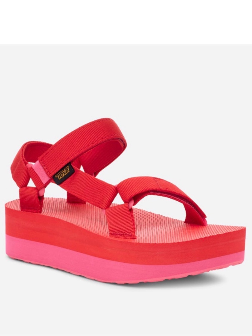 Teva Flatform Universal Sandal-Red/Pink-Sz 6